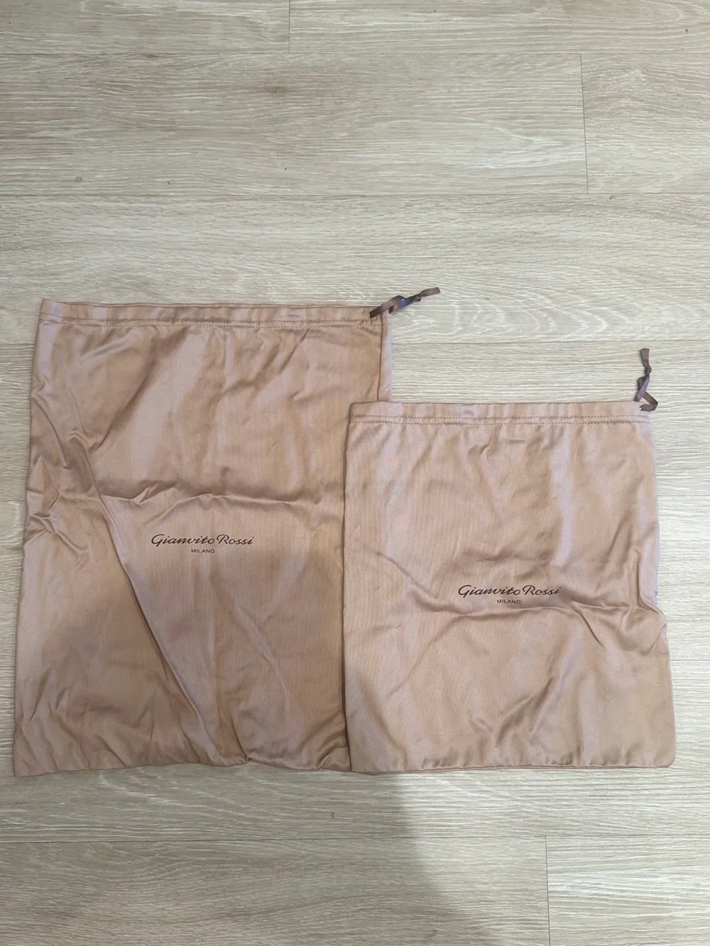 Gianvito Rossi Blush Drawstring Dust Bags (Set of 2)